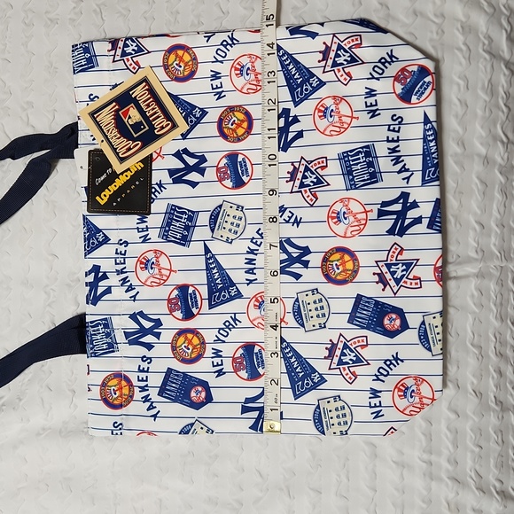 New York Yankees MLB Loudmouth Cooperstown Collection Retro Tote Bag NWT - Picture 15 of 16